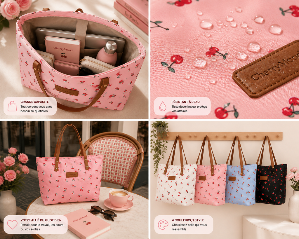 Cherry Tote – Le cabas du quotidien